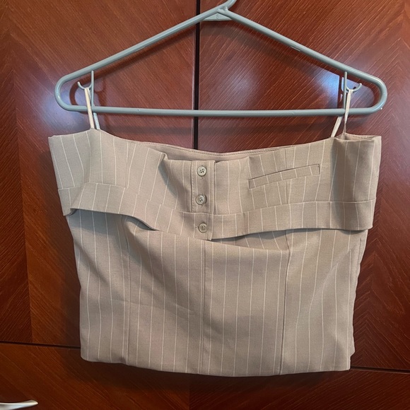 Zara pinstripe crop top NWOT - Picture 3 of 5